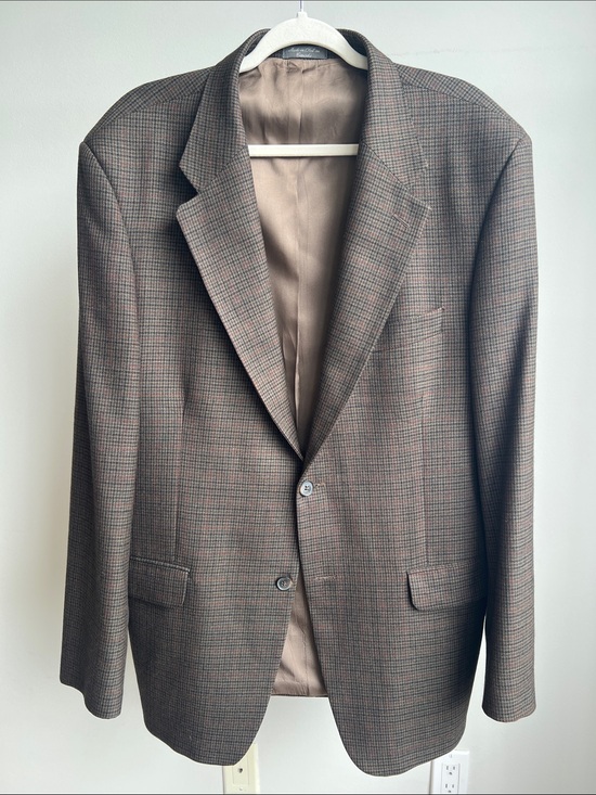 Other - Men's Glen Plaid Sport Coat in Brown - Classic Two-Button Blazer